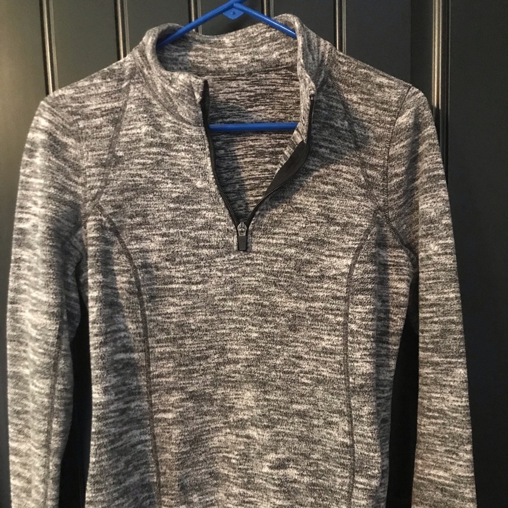 Gray Marbled fleece 1/4 zip